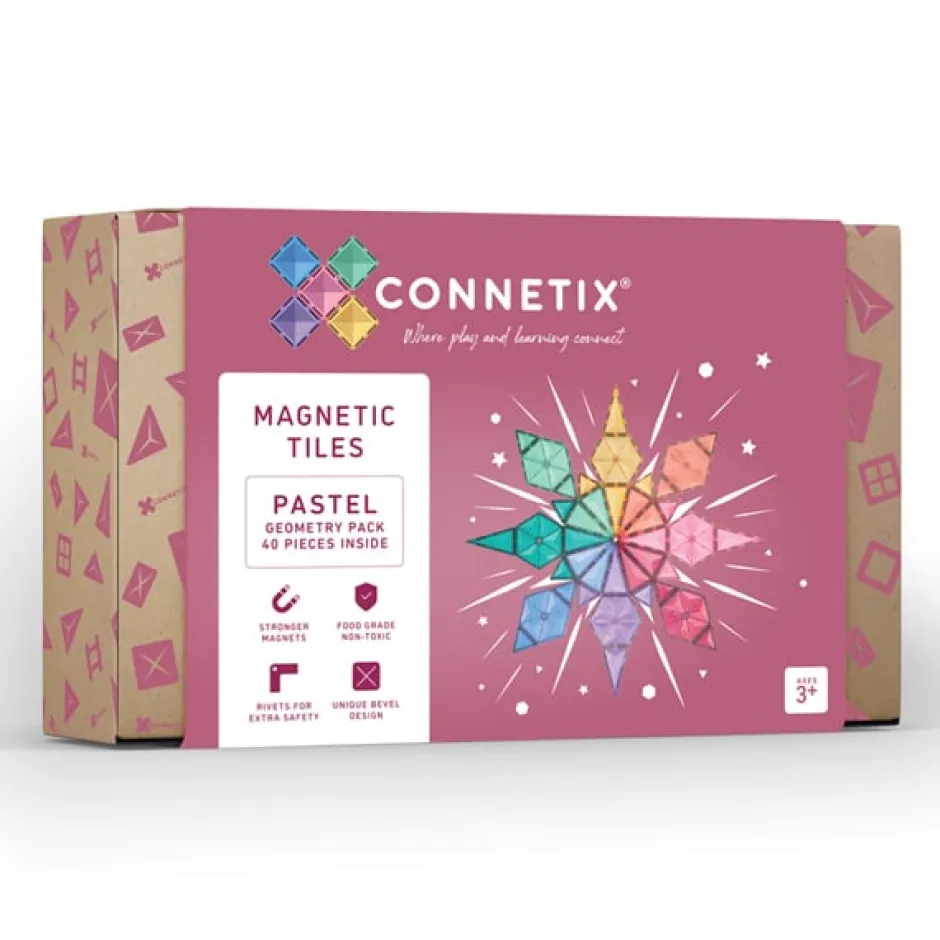 Hot Connetix Aanvullende Set Geometrisch, 40 Stuks Pastel