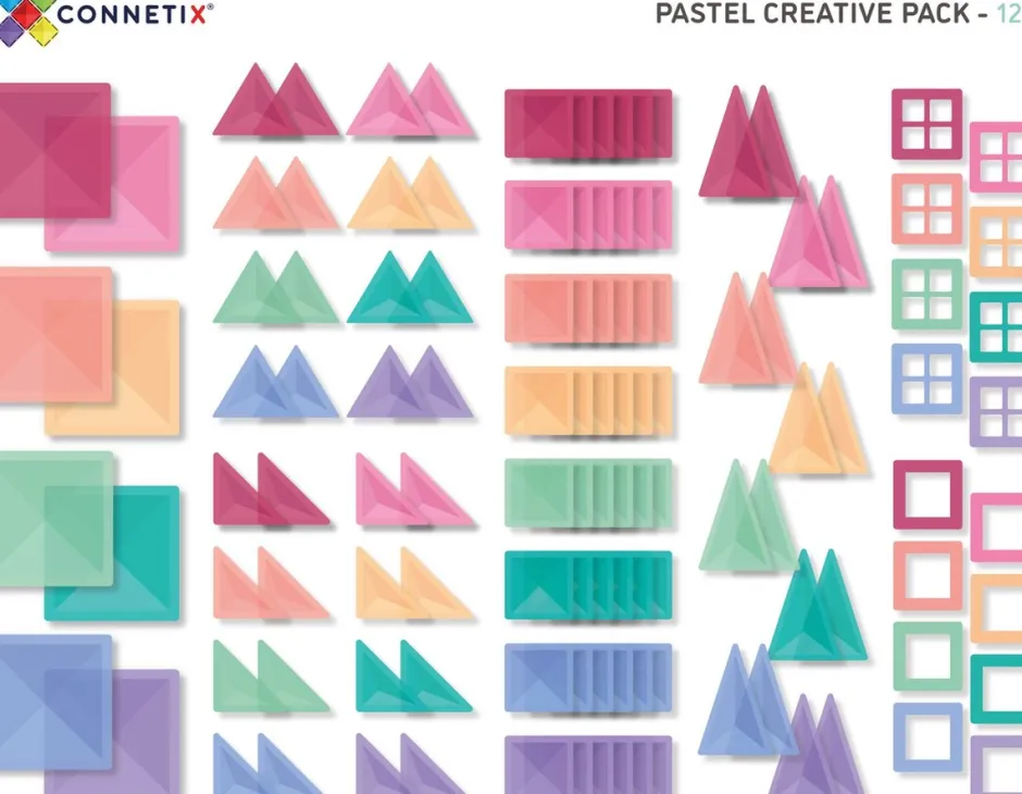 Best Connetix Creative Pack, Pastel 120 Stuks