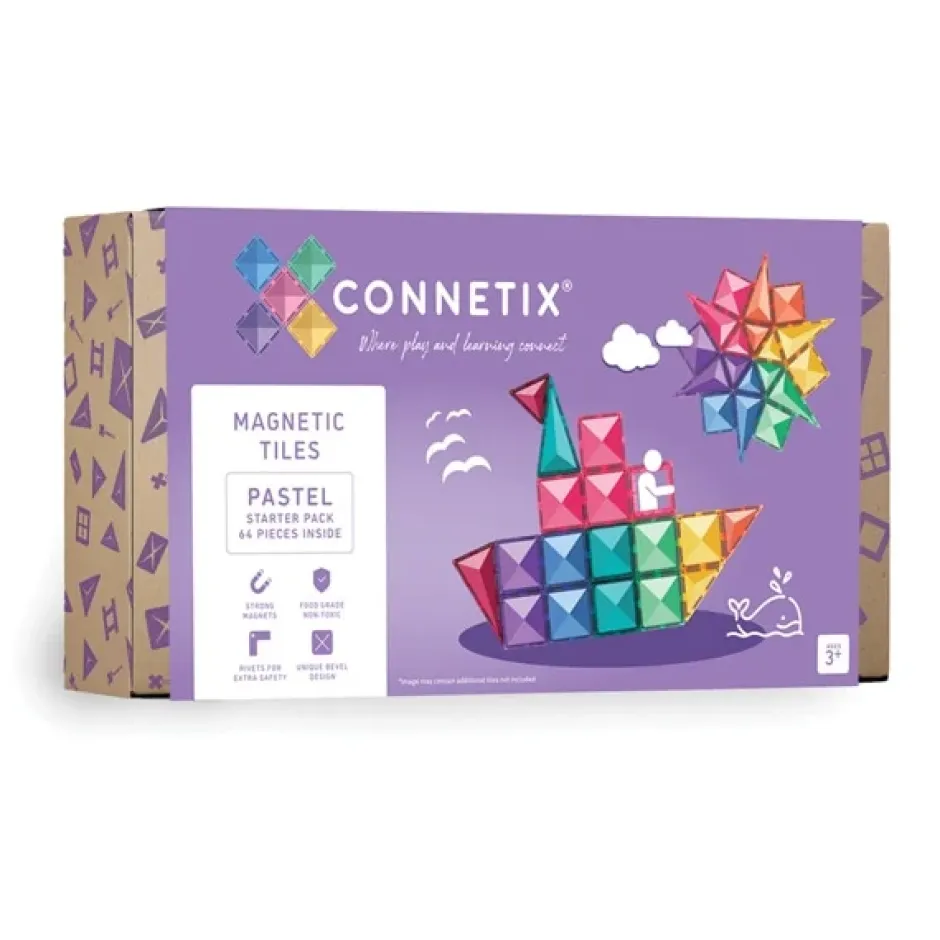 Discount Connetix Pastel Starter Pack, 64 Stuks