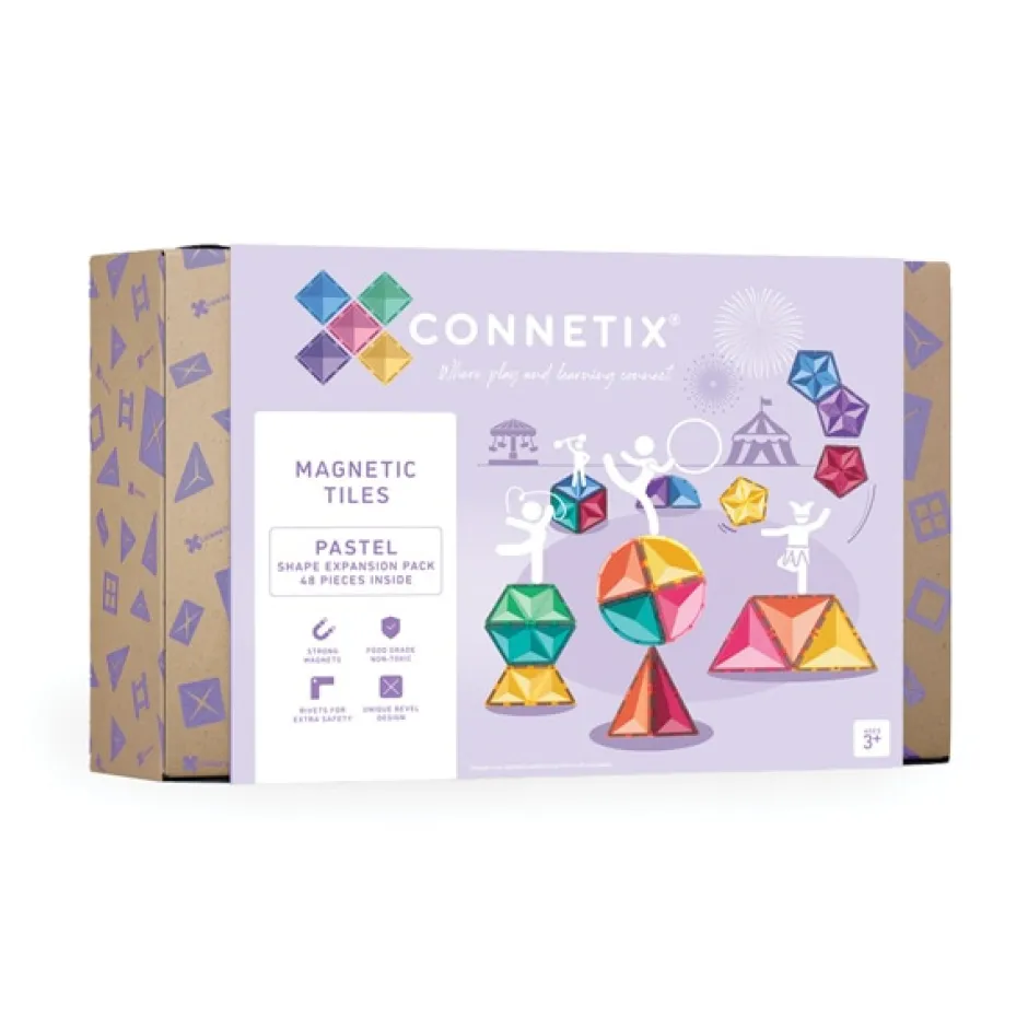 Shop Connetix Pastel Vormen Uitbreidingen Set, 48 Stuks