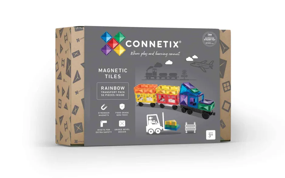 Cheap Connetix Rainbow Transport Pack, 50 Stuks