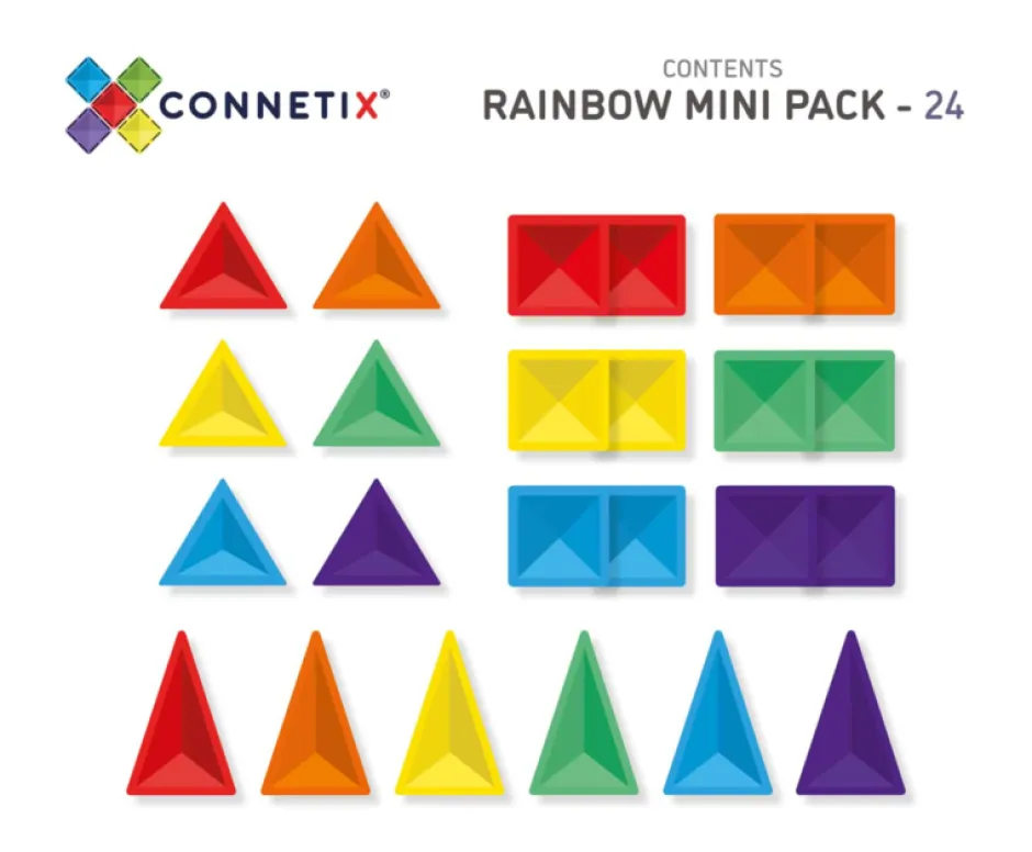 Flash Sale Connetix Regenboog Mini Pack, 24 Stuks