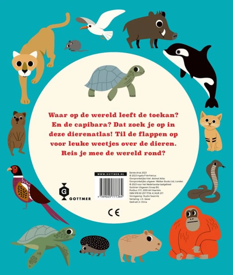 New Gottmer De Dierenatlas (flapjesboek) - Ingela Arrhenius