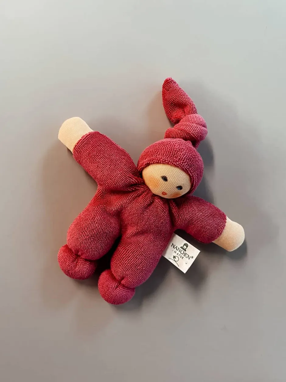 Outlet Nänchen Natur Geboorteknuffel Roze Bes