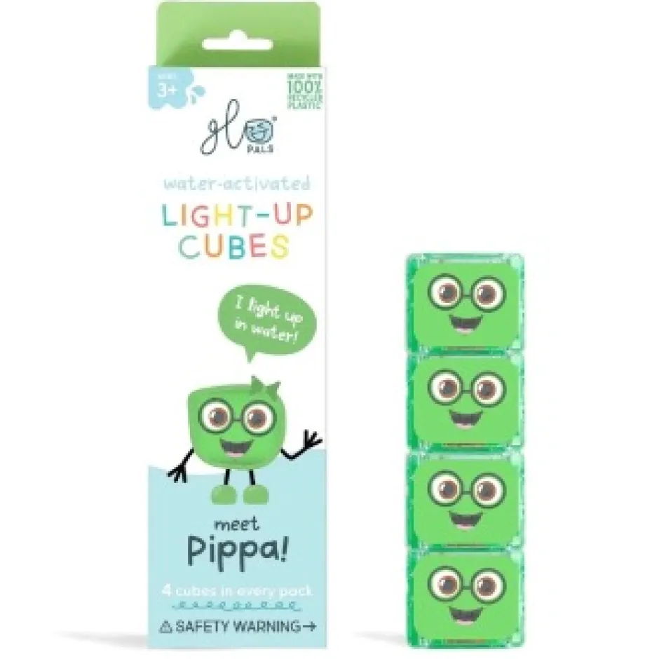 Sale Glo Pals Light Up Cubes Groen, 4 Stuks