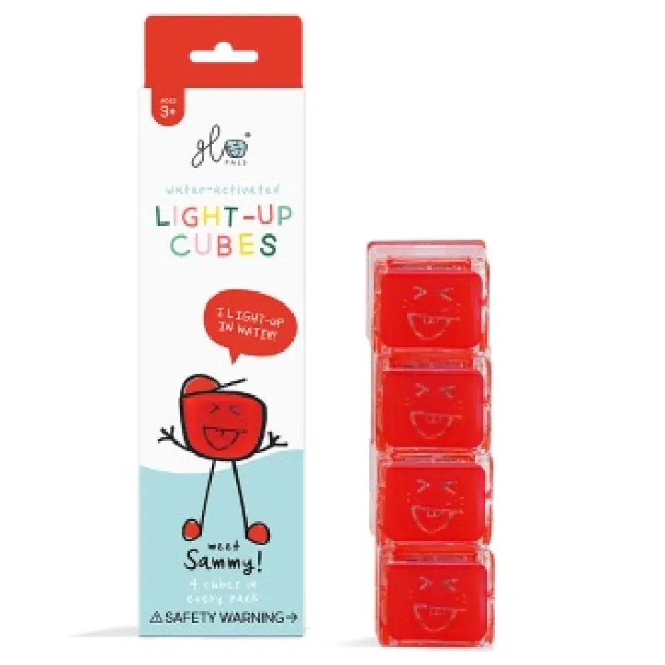 Store Glo Pals Light Up Cubes Rood, 4 Stuks