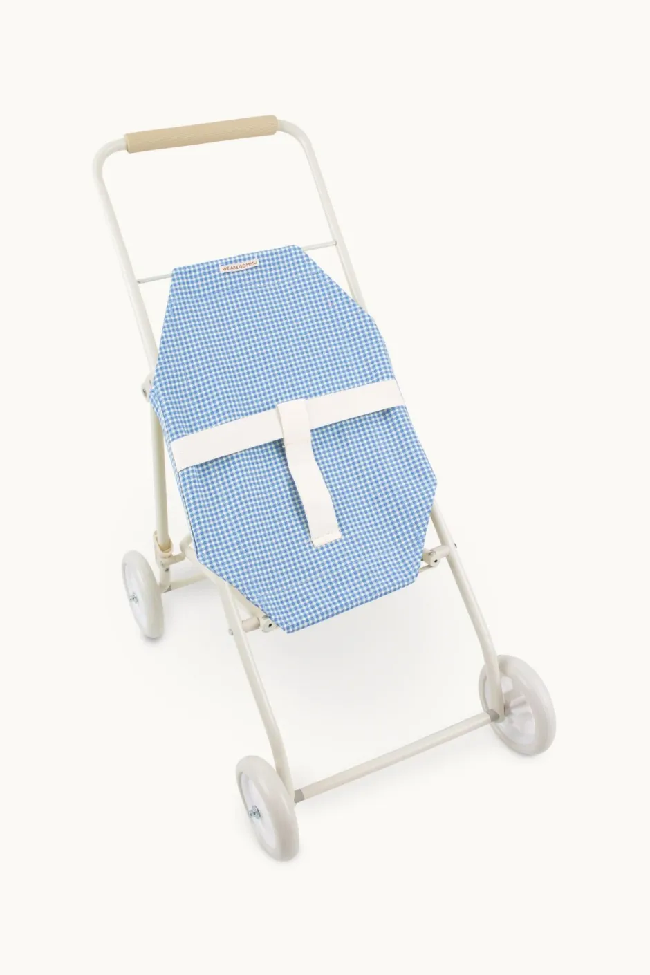 New We are GOMMU Gommu Poppenwagen, Blauw Geruit