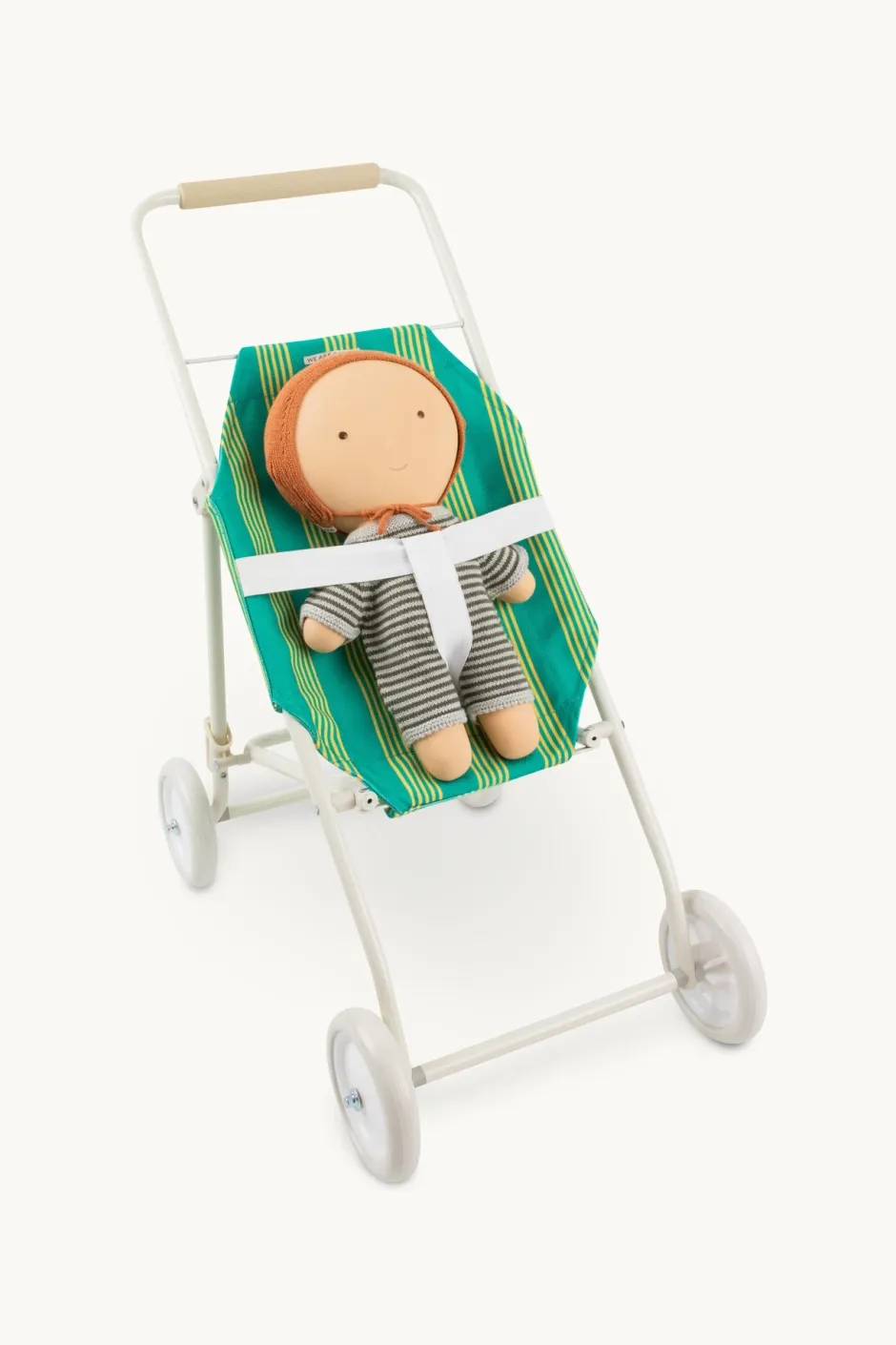 Shop We are GOMMU Gommu Poppenwagen, Groen Gestreept