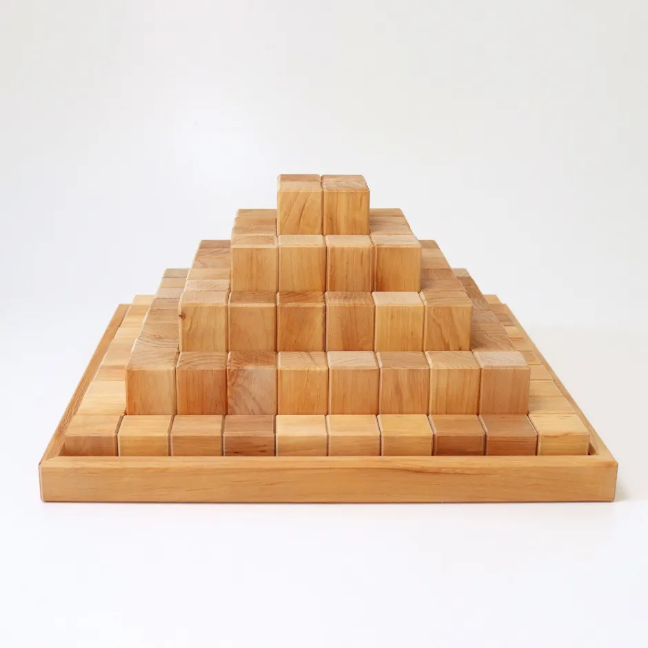 Flash Sale Grimm's Blokken Piramide Naturel, 100 Stuks Groot