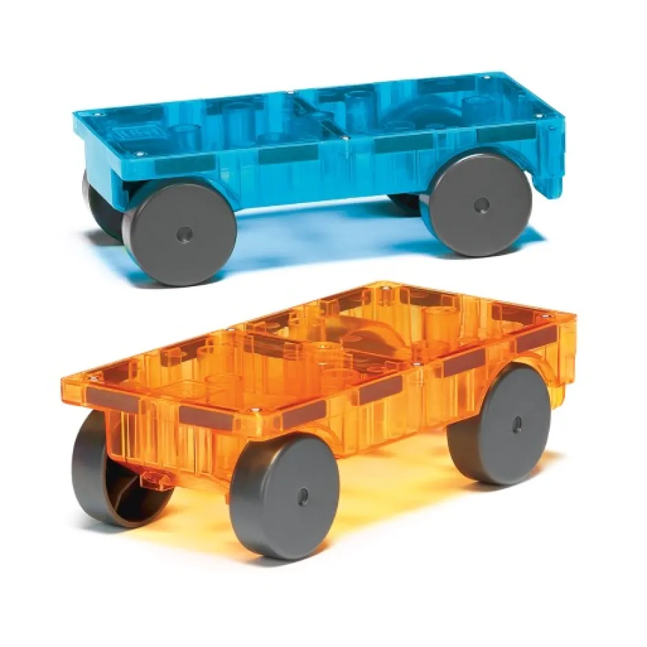 Cheap MAGNA TILES Car Expansion, 2 Stuks Oranje En Blauw