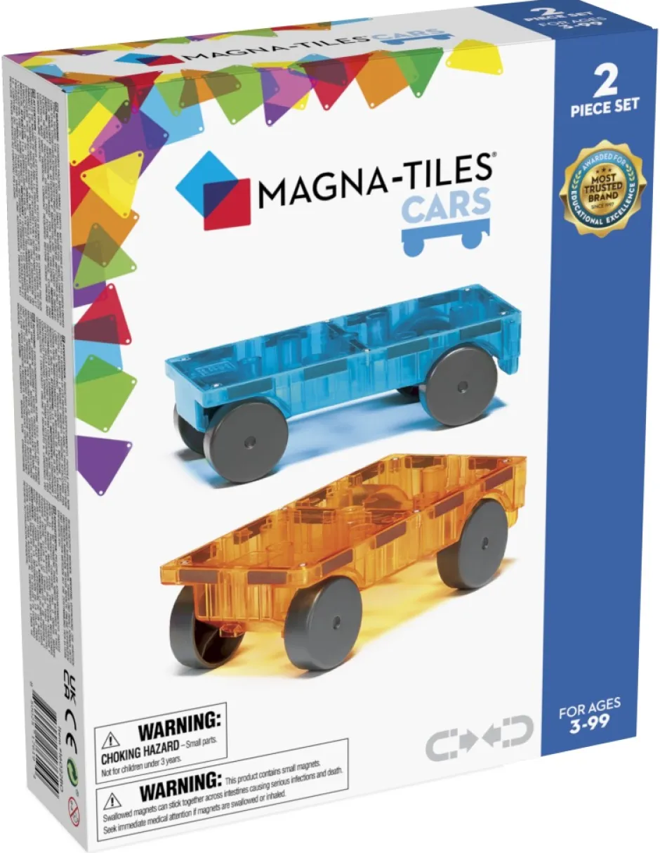 Cheap MAGNA TILES Car Expansion, 2 Stuks Oranje En Blauw