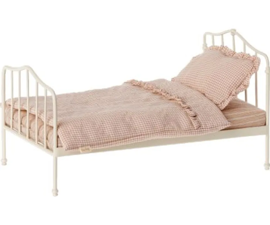 Clearance Maileg Miniatuur Bed, Mini Roze/rood