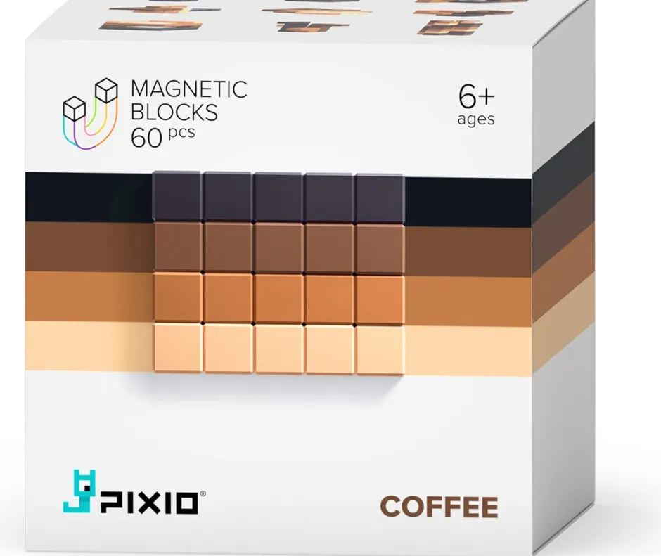 Online Pixio Magnetische Blokjes 60 Stuks Aanvullende Kleuren Coffee