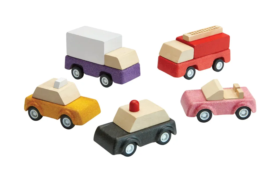 Fashion PlanToys Plan Toys Auto Set 2.0, 5 Stuks