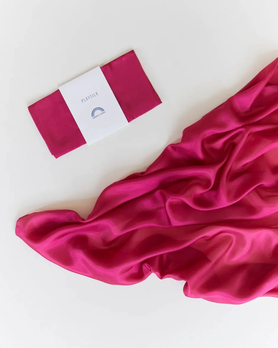 Clearance Sarah's Silks Speelzijde Rood Violet