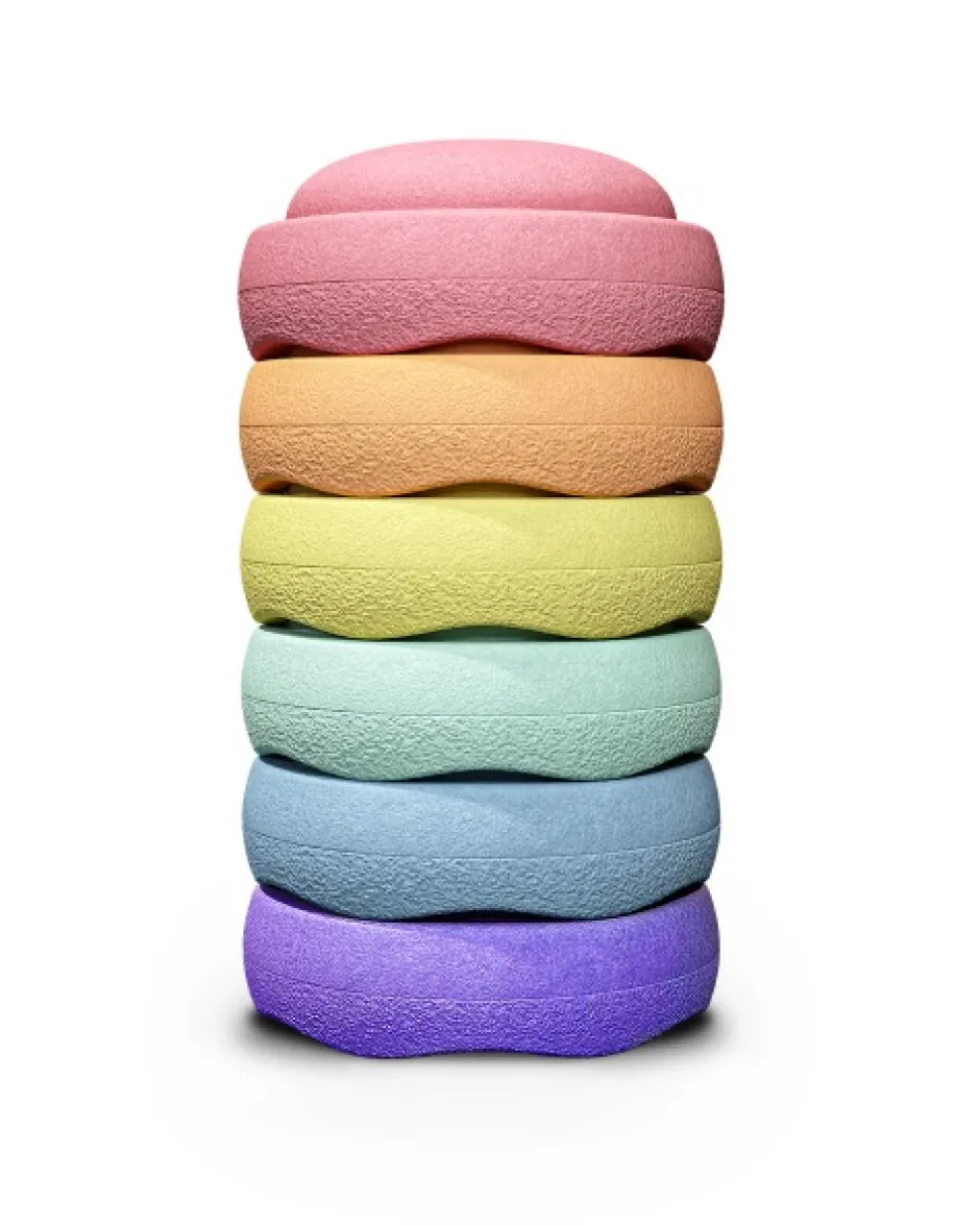 Cheap Stapelstein Regenboog Pastel Set, 6 Stuks