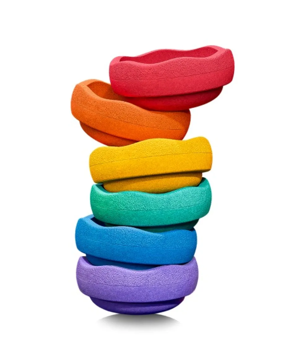 Hot Stapelstein Regenboog Set, 6 Stuks